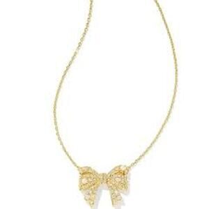 Kendra Scott Krista Gold Bow Pendant Necklace